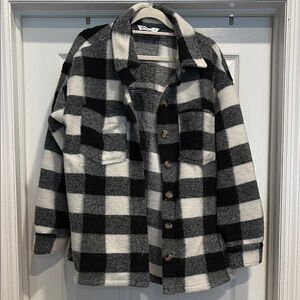 Sonoma Gray and White Checkered Jacket / Shacket